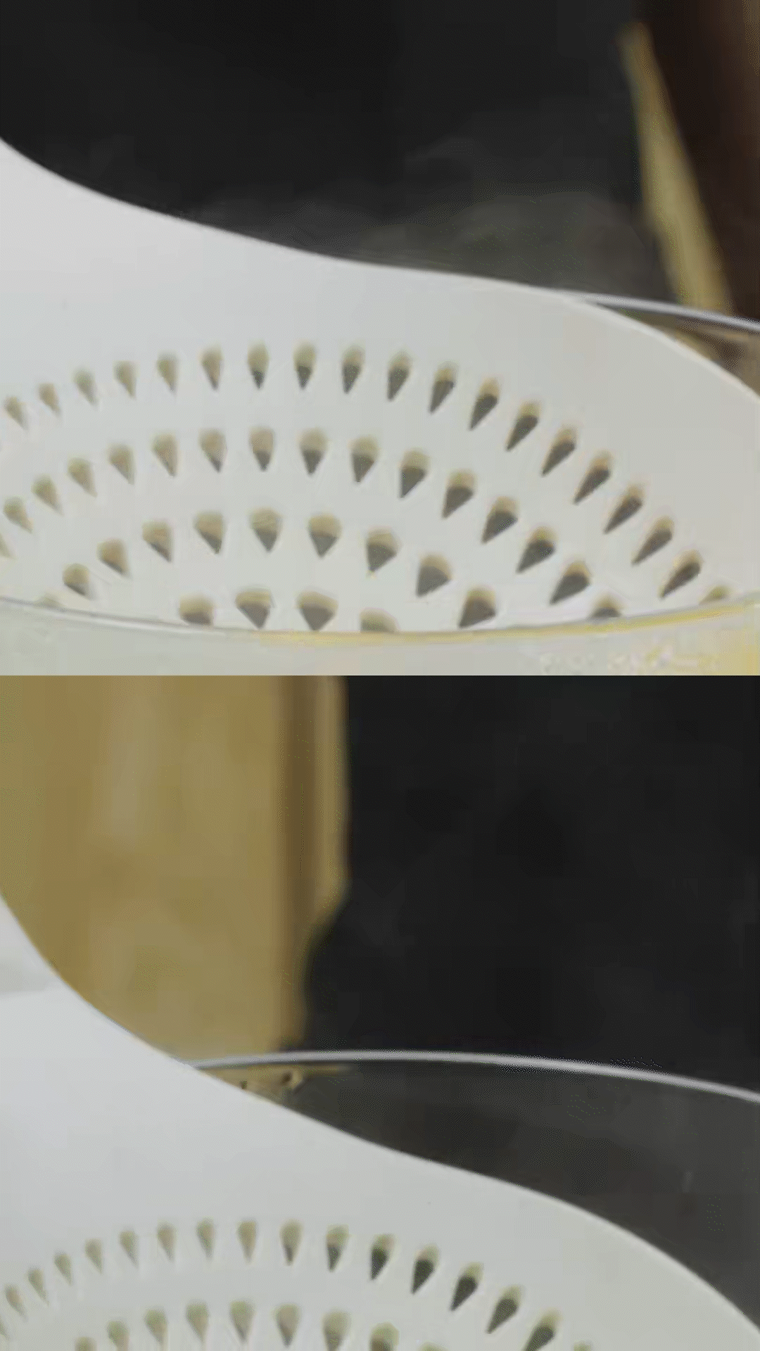 玉米筍對半切開、口蘑切片、豌豆去殼
