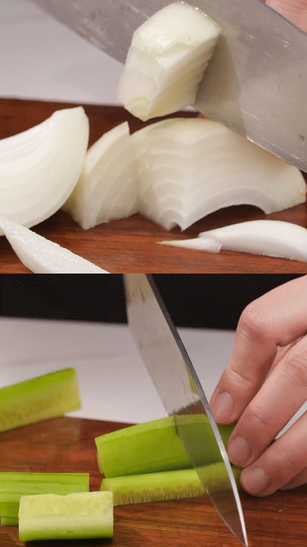 番茄、黃瓜、洋蔥切丁，用適量鹽殺水